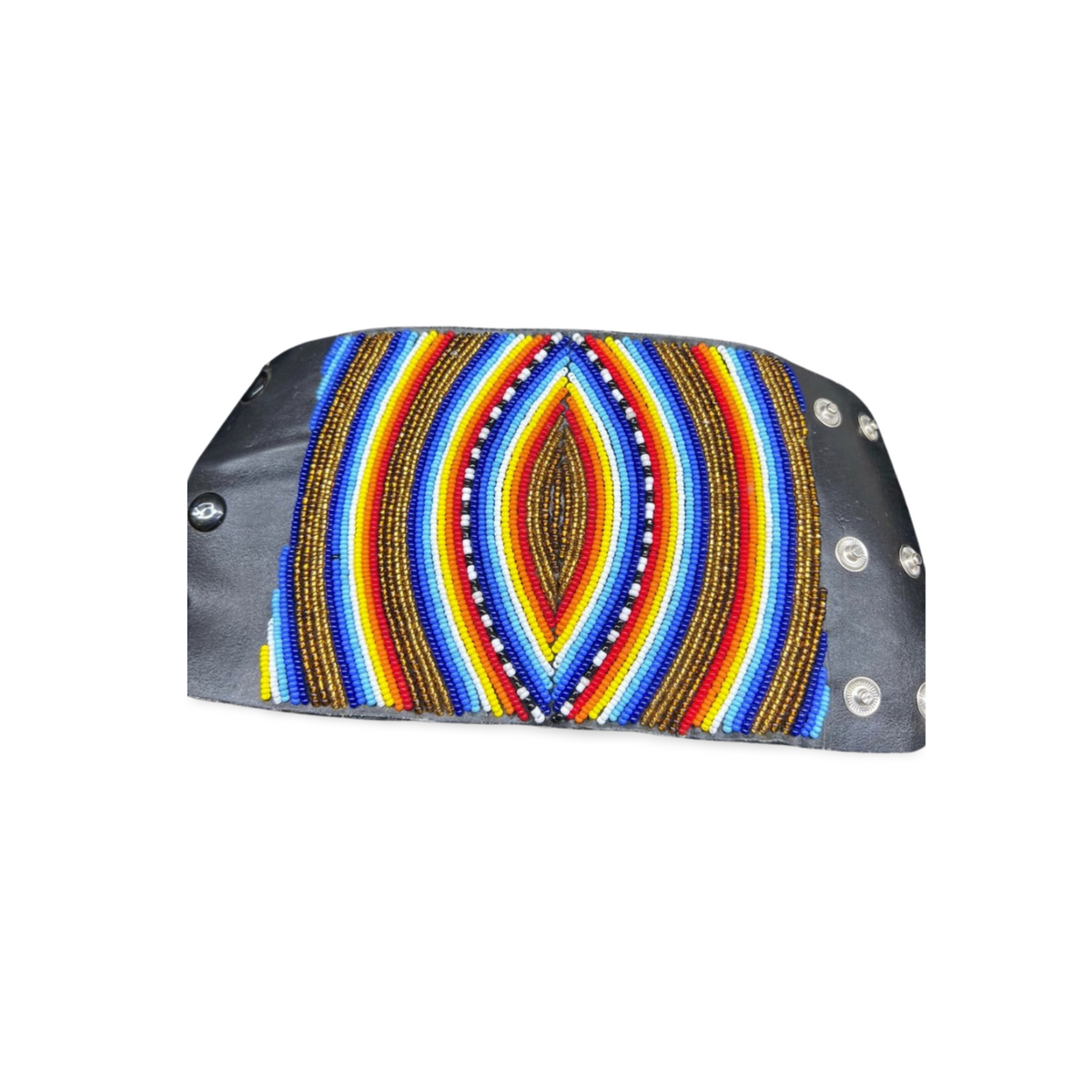 Authentic Maasai Leather Beaded Cuffs – Handcrafted Kenyan Jewelry
